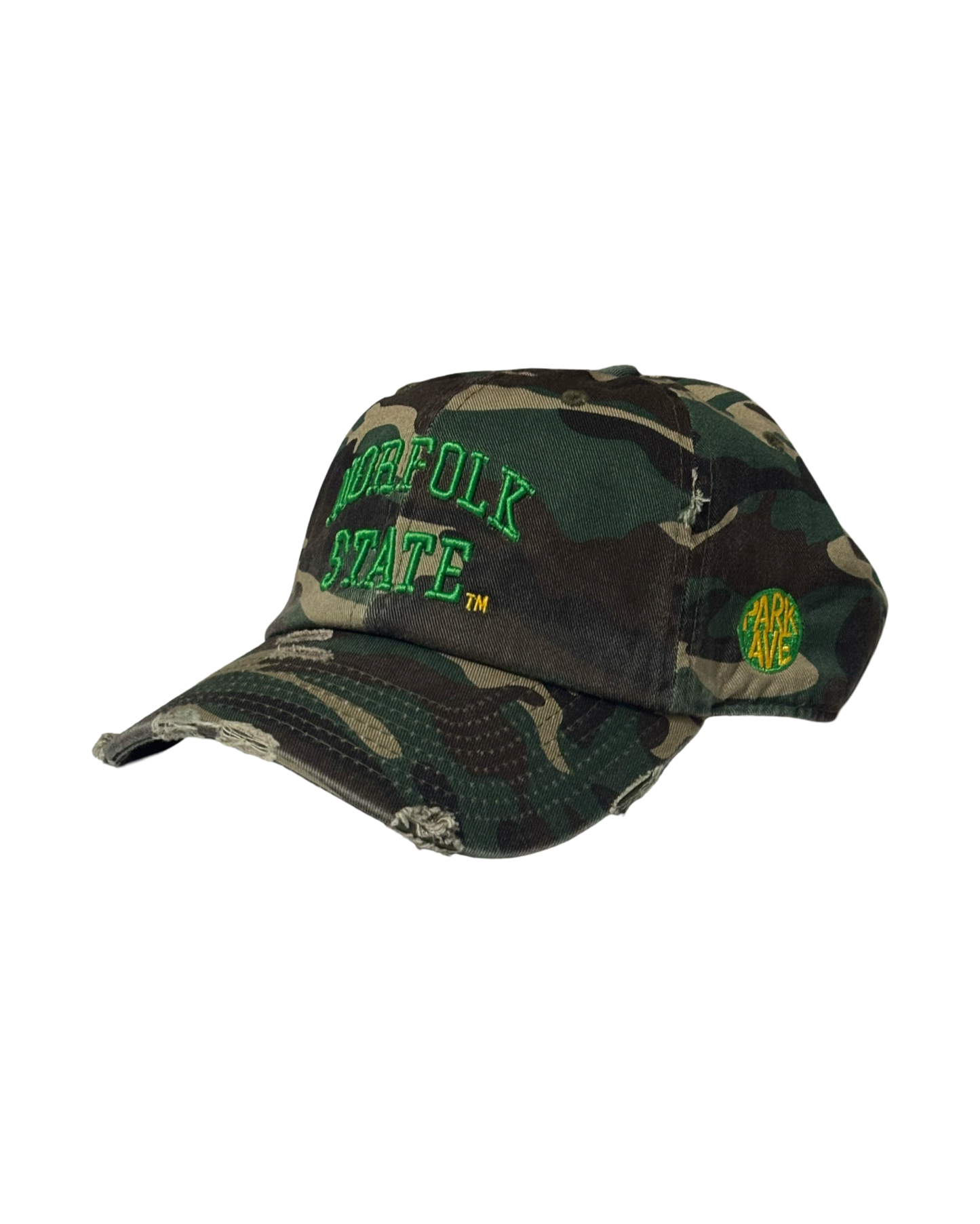 Norfolk State Spartans™ Camo Distressed Dad Hat
