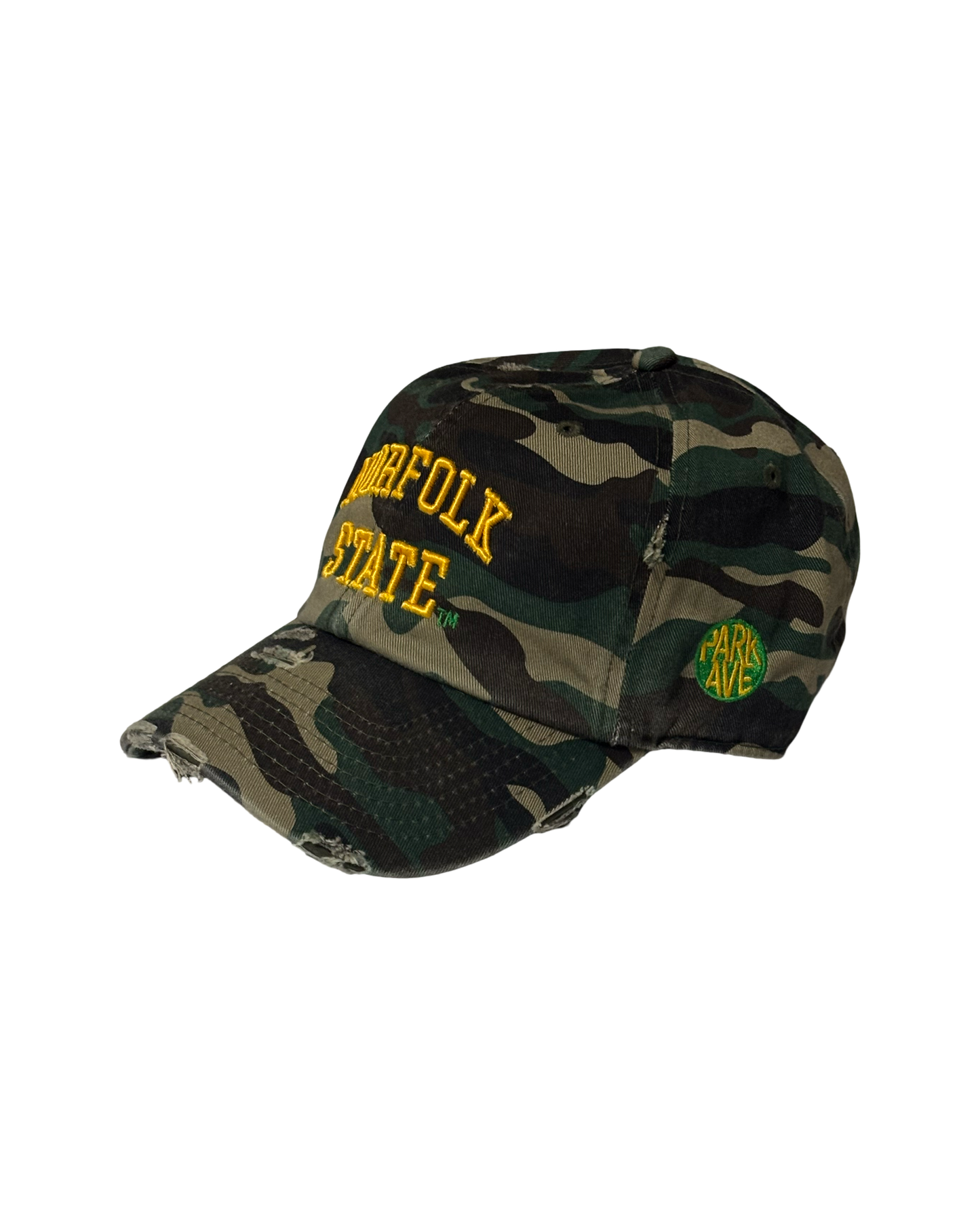 Norfolk State Spartans™ Camo Distressed Dad Hat