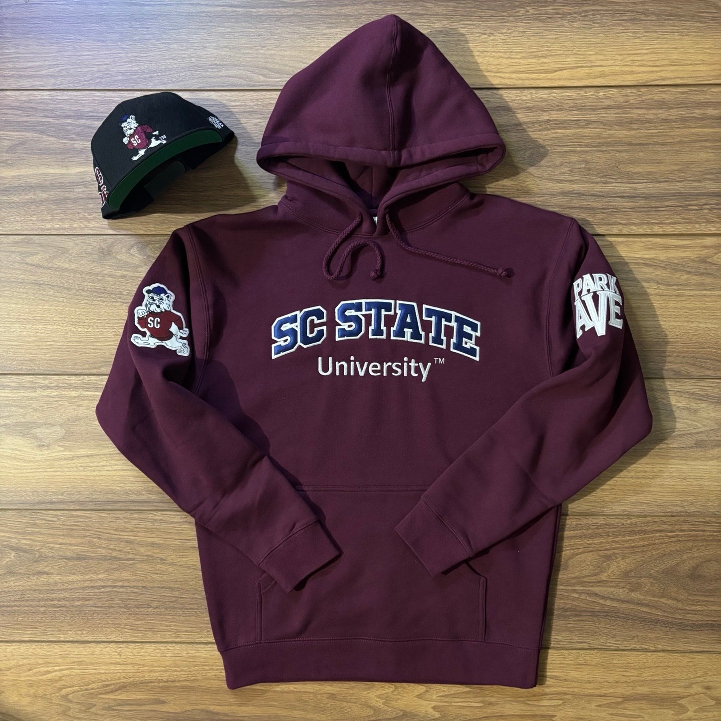 SC State University Bulldog Hoodie - Maroon Heavyweight