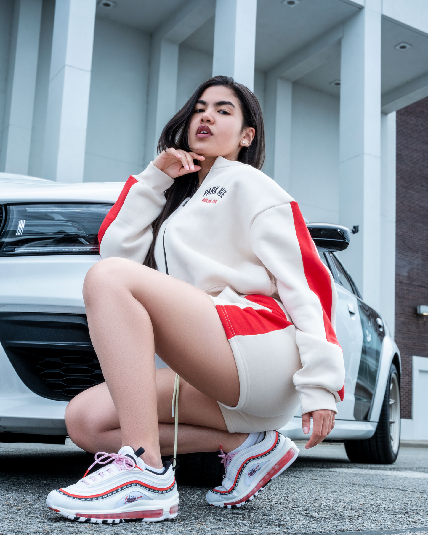 PRE ORDER - PARK AVE POWER SET – CREAM/RED
