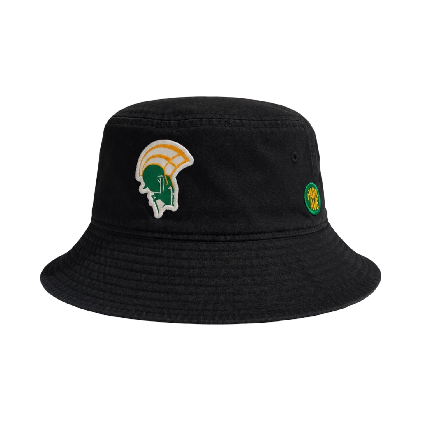 NSU Spartan Wide Brim Bucket Hat – Black Garment Washed