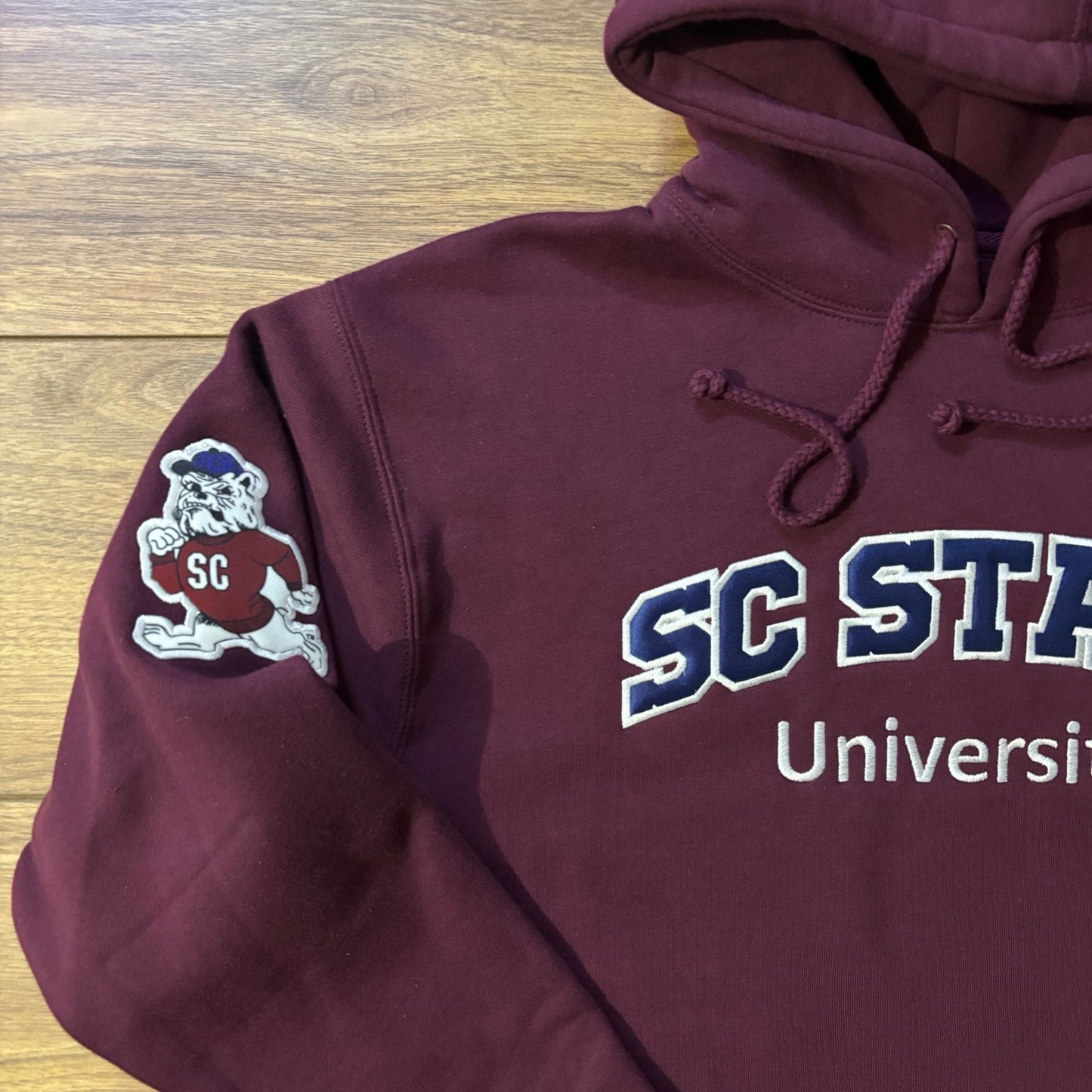 SC State University Bulldog Hoodie - Maroon Heavyweight