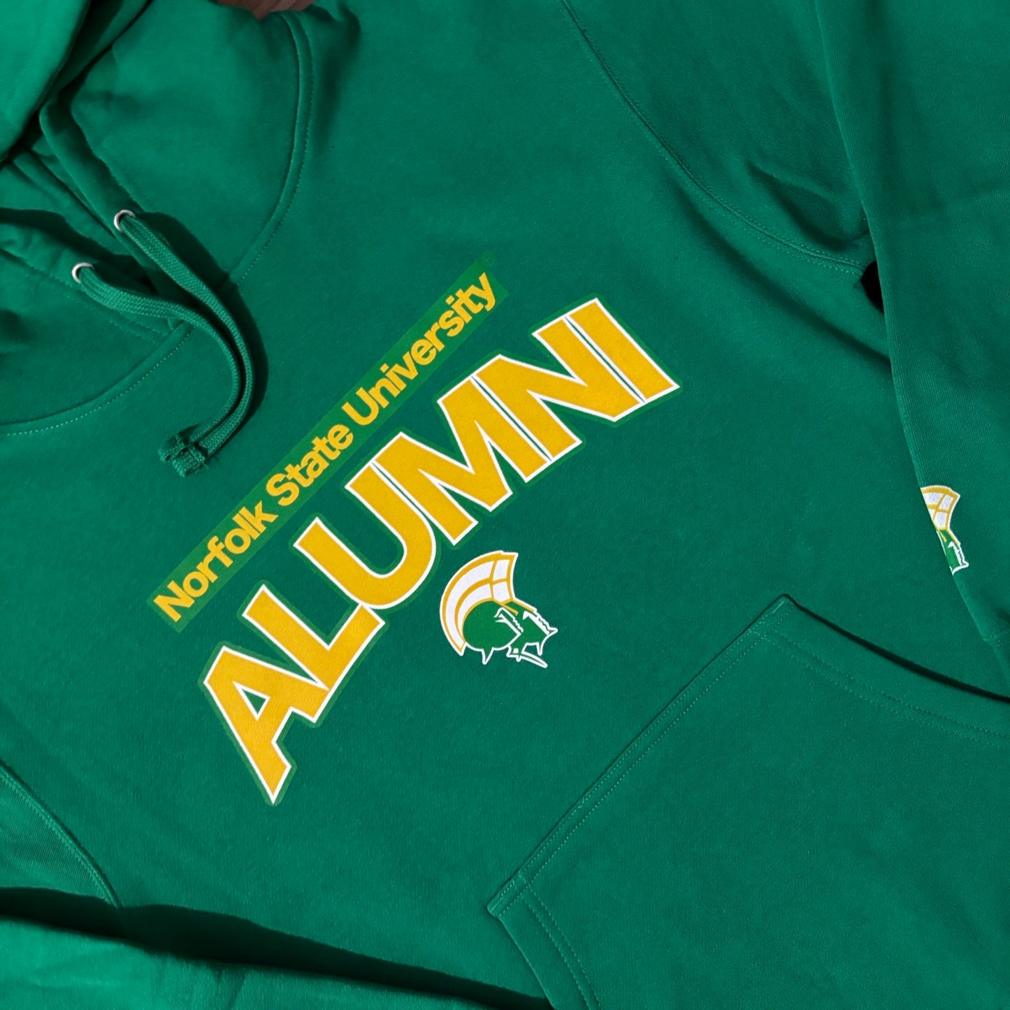 Norfolk State University Alumni Midweight Fleece Hoodie – Green