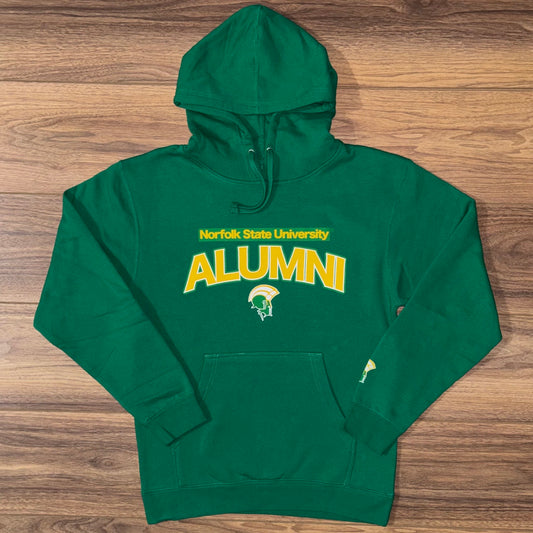 Norfolk State University Alumni Midweight Fleece Hoodie – Green