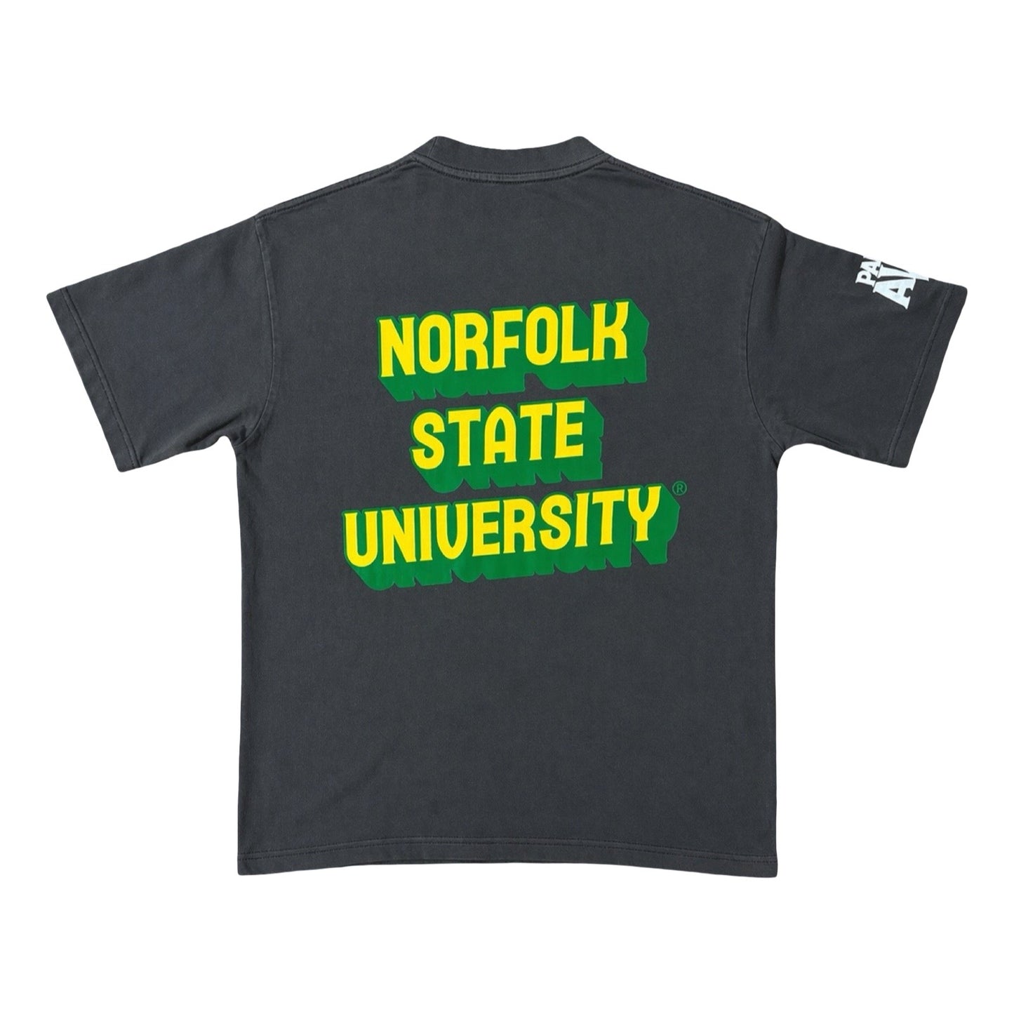 Norfolk State University Spartan Logo Washed Tee – Charcoal
