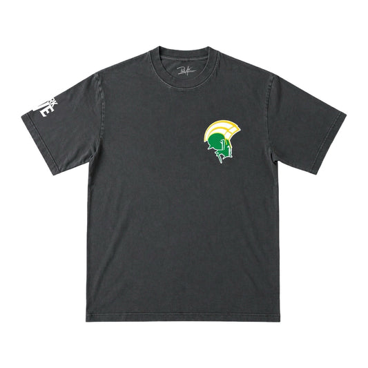 Norfolk State University Spartan Logo Washed Tee – Charcoal
