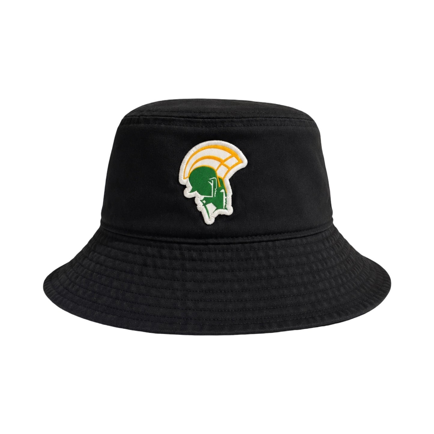 NSU Spartan Wide Brim Bucket Hat – Black Garment Washed