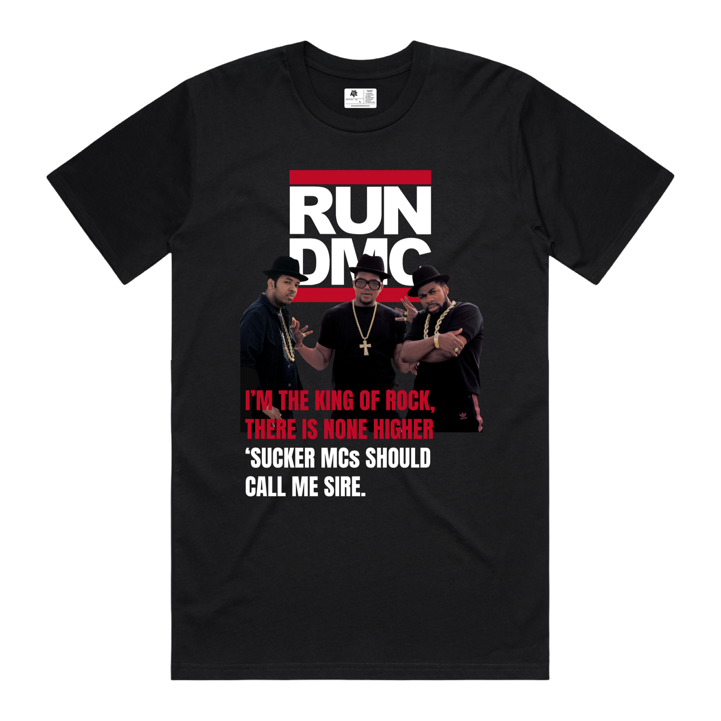RUN DMC “King of Rock” Graphic T-Shirt – Black