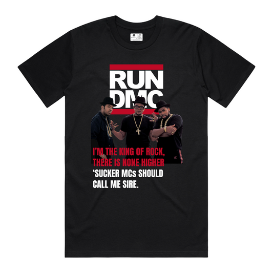 RUN DMC “King of Rock” Graphic T-Shirt – Black