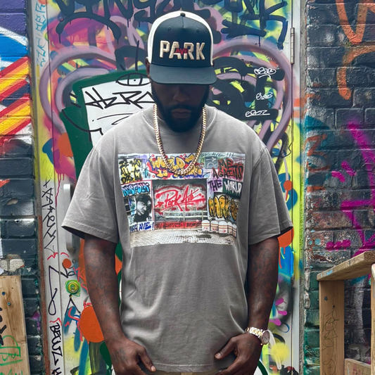 PARK AVE HEAVY FADED GRAFFITI TEE