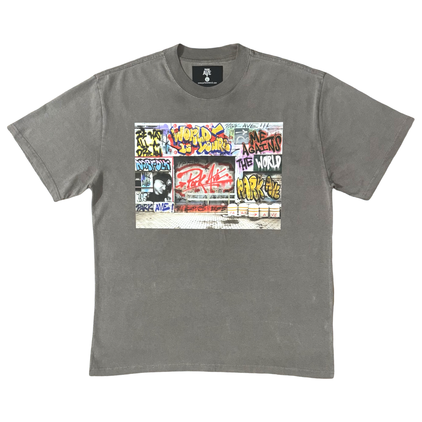 PARK AVE HEAVY FADED GRAFFITI TEE