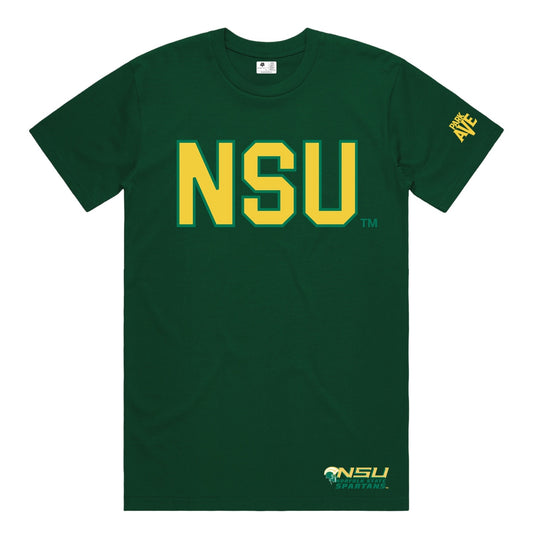 (NSU “Legacy 35” Tee – Black/Green/Gold