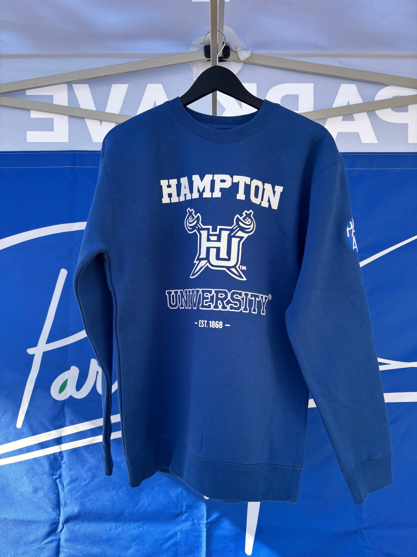 Hampton University “68 Legacy” Collegiate Crewneck — Royal Blue
