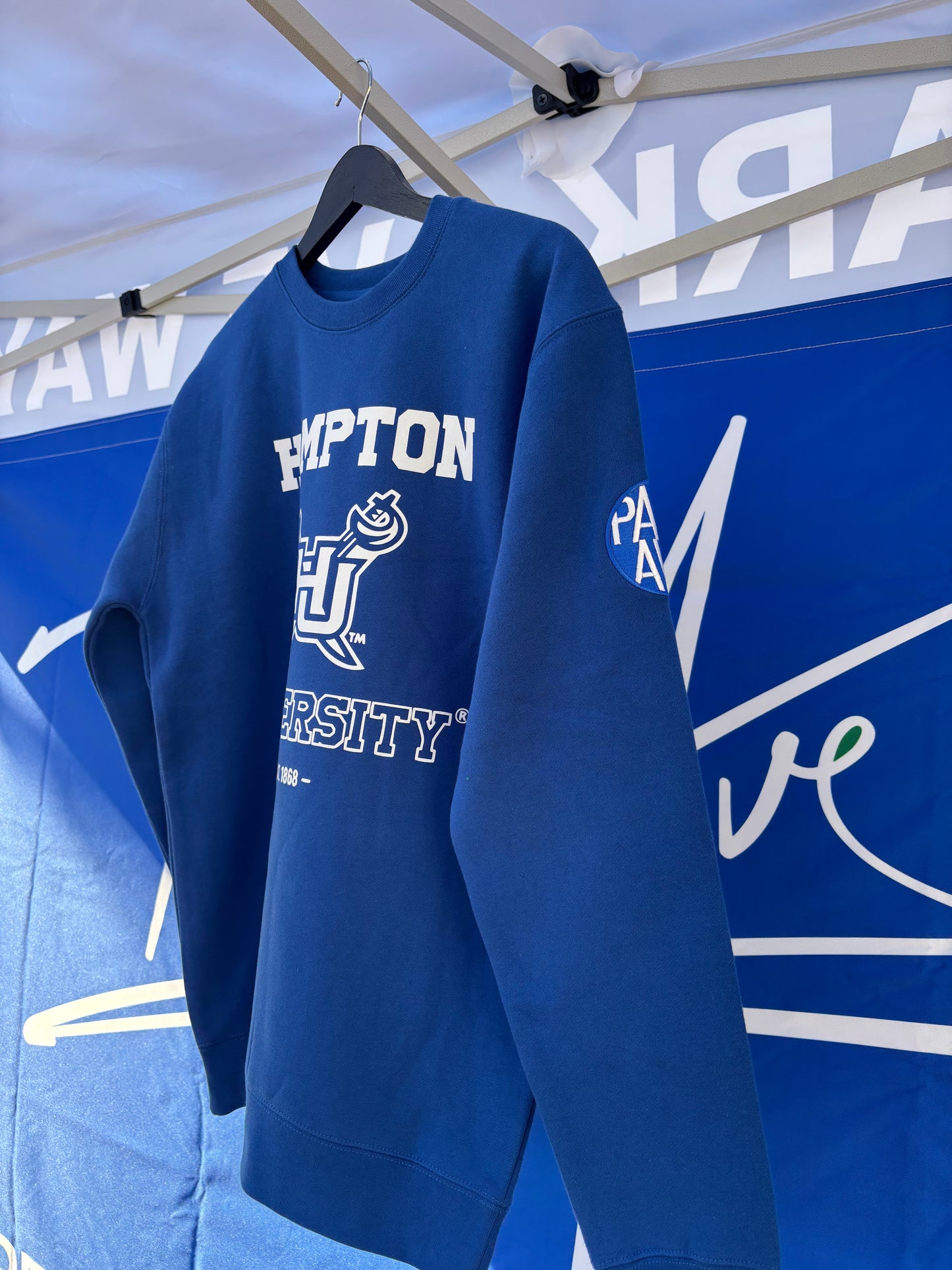Hampton University “68 Legacy” Collegiate Crewneck — Royal Blue