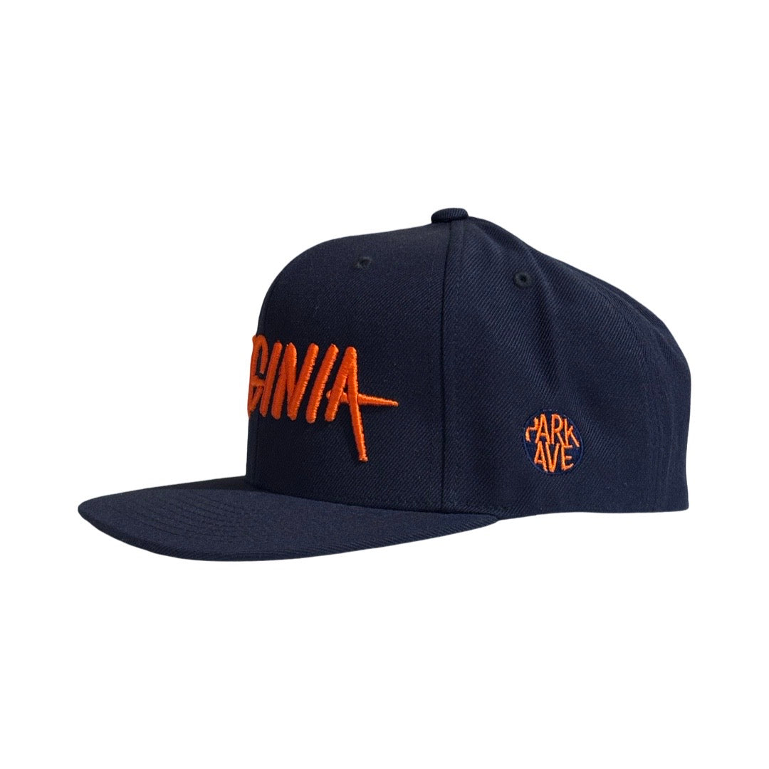 Virginia Snapback — Navy/Orange (Pre-order)