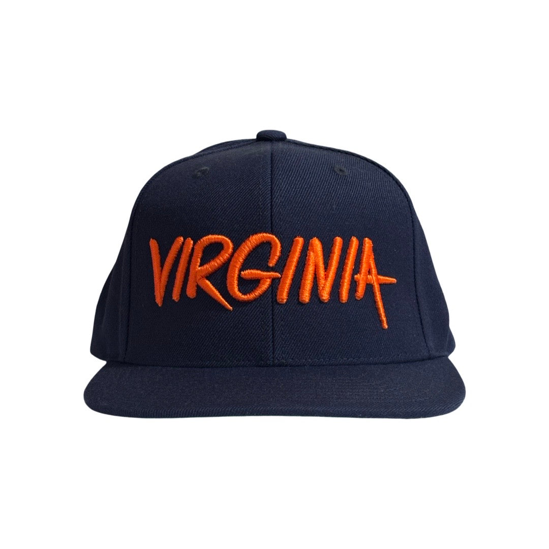 Virginia Snapback — Navy/Orange (Pre-order)