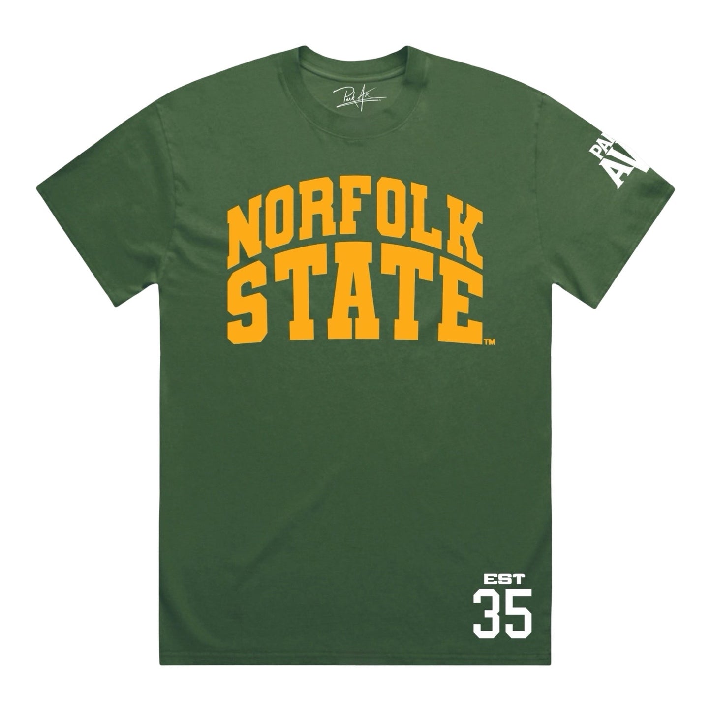 Norfolk State™ Legacy Arch Heavy Faded Tee – Forest Green (EST. 1935)